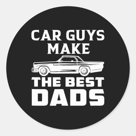 Auto jongens maken de beste vaders papa vader vade ronde sticker (Voorkant)