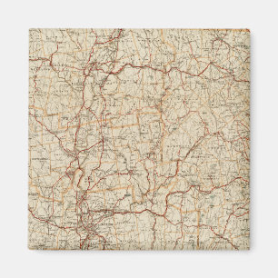 Auto kaart Massachusetts vintage geografie auto Magneet