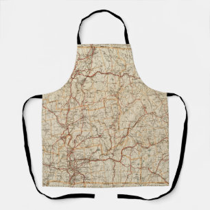 Auto kaart Massachusetts vintage geografie auto Schort