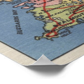 Auto-kaart van de toeristen met Cape Cod Poster (Hoek)