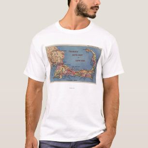 Auto-kaart van de toeristen voor Kaapskabeljauw T-shirt