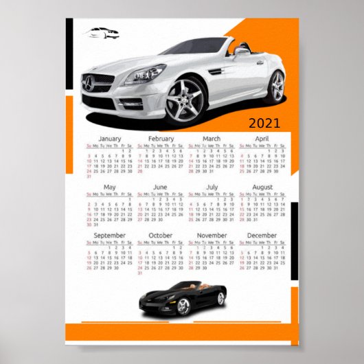 Auto-kalender Poster (Voorkant)