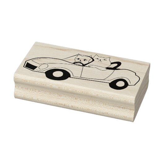 auto - kattenstempel rubberstempel (Stempel)