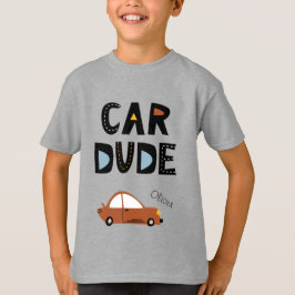 Auto kerel met naam t-shirt