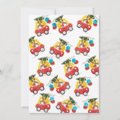 Auto Kerstmis Verjaardag Uitnodigen Jongens Auto U Kaart (Achterkant)