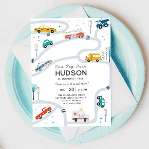 Auto Kinderverjaardagsfeest Uitnodiging