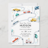 Auto Kinderverjaardagsfeest Uitnodiging (Voorkant)