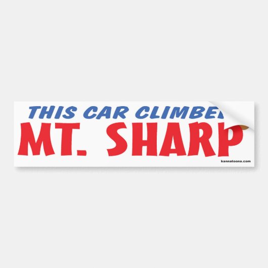 Auto klom Mt scherp Bumpersticker (Voorkant)