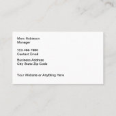 Auto Koele Auto Reparatie Visitekaartje (Achterkant)