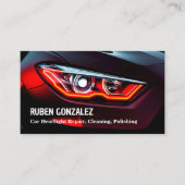 Auto koplamp restauratie detail visitekaartje (Voorkant)