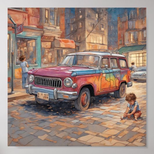 Auto kunstwerk poster (Voorkant)