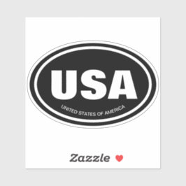 Auto landcode en staat afkorting ovaal vinyl sticker