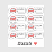 Auto Lening Herinnering Bill Due Tracker Bujo Plan Sticker (Vel)