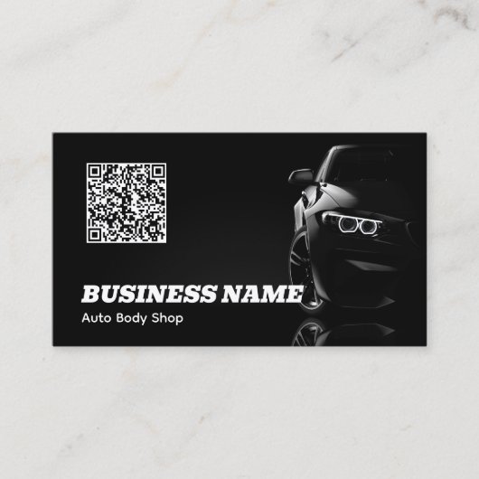 Auto Lichaam Auto QR Visitekaartje (Voorkant)