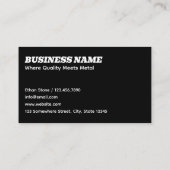 Auto Lichaam Auto Visitekaartje (Achterkant)