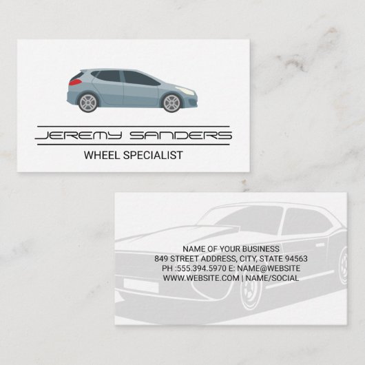 Auto-Logo | Auto autoband Logo Visitekaartje (Voorkant / Achterkant)