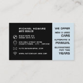 Auto Logo, Auto Dealer Visitekaartje (Achterkant)