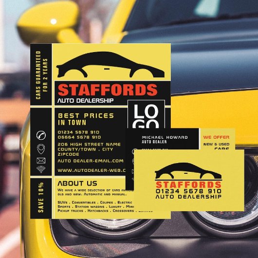 Auto Logo, Auto Dealer Visitekaartje
