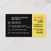 Auto Logo, Auto Dealer Visitekaartje (Achterkant)