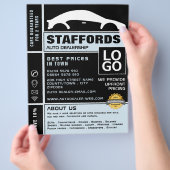 Auto Logo, Auto Dealership Adverteren Flyer (Hand)