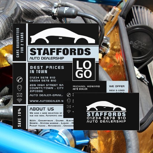 Auto Logo, Auto Dealership Adverteren Flyer
