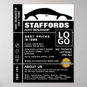 Auto Logo, Auto Dealership Adverteren Poster