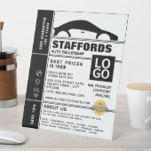 Auto Logo, Auto Dealership Adverteren Reclamebord Met Voetstuk (Insitu)