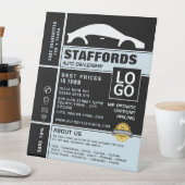 Auto Logo, Auto Dealership Adverteren Reclamebord Met Voetstuk (Insitu)