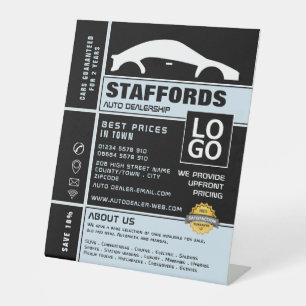 Auto Logo, Auto Dealership Adverteren Reclamebord Met Voetstuk