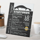 Auto Logo, Auto Dealership Adverteren Reclamebord Met Voetstuk (Insitu)