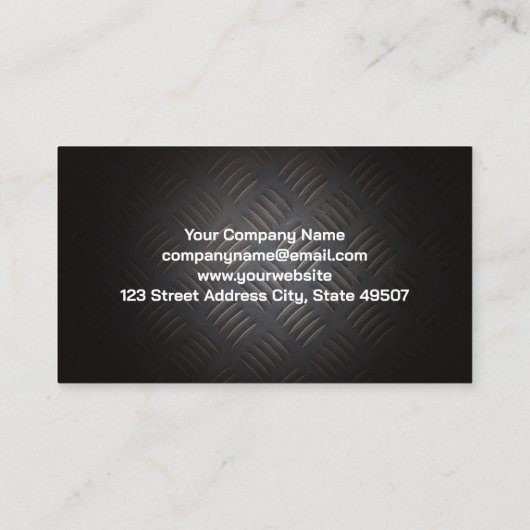 Auto Logo | Autodiensten | Metaalstaal Visitekaartje (Achterkant)