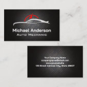 Auto Logo | Autodiensten | Metaalstaal Visitekaartje (Voorkant / Achterkant)
