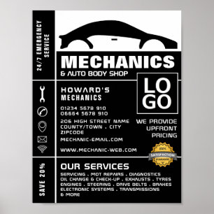 Auto-Logo, automatische mechanisme en reparaties A Poster