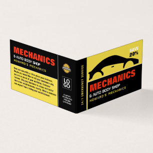 Auto-Logo, automatische mechanisme en reparaties,  Visitekaartje