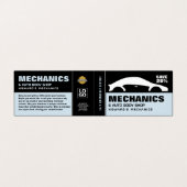 Auto-Logo, automatische mechanisme en reparaties, Visitekaartje (Buitenkant ongevouwen)