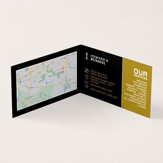 Auto-Logo, automatische mechanisme en reparaties,  Visitekaartje (Binnen)