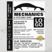 Auto Logo, Automonteur & Reparatie Reclame Flyer (Voorkant)