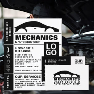 Auto Logo, Automonteur & Reparatie Reclame Flyer