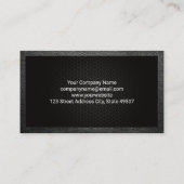 Auto logo | Carbon Fiber | Leer Visitekaartje (Achterkant)