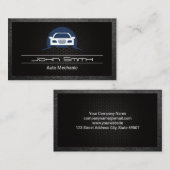 Auto logo | Carbon Fiber | Leer Visitekaartje (Voorkant / Achterkant)