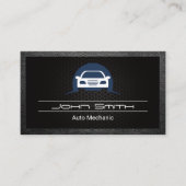 Auto logo | Carbon Fiber | Leer Visitekaartje (Voorkant)