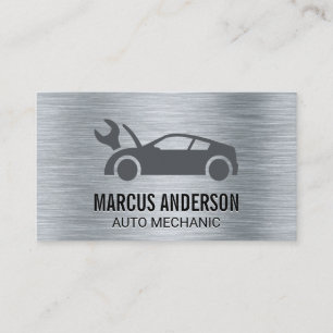 Auto Logo   Metaalborstel Visitekaartje