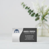 Auto Logo | Metaalglans Visitekaartje (Staand voorkant)