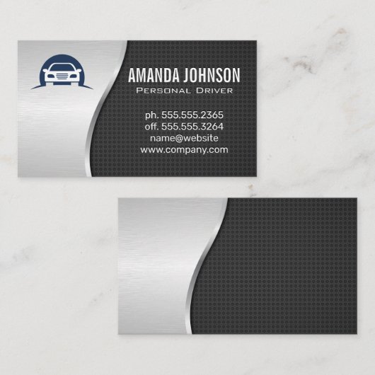 Auto Logo | Metaalglans Visitekaartje (Voorkant / Achterkant)