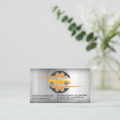 Auto Logo | Metalen achtergrond Visitekaartje (Staand voorkant)