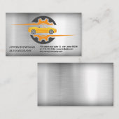 Auto Logo | Metalen achtergrond Visitekaartje (Voorkant / Achterkant)