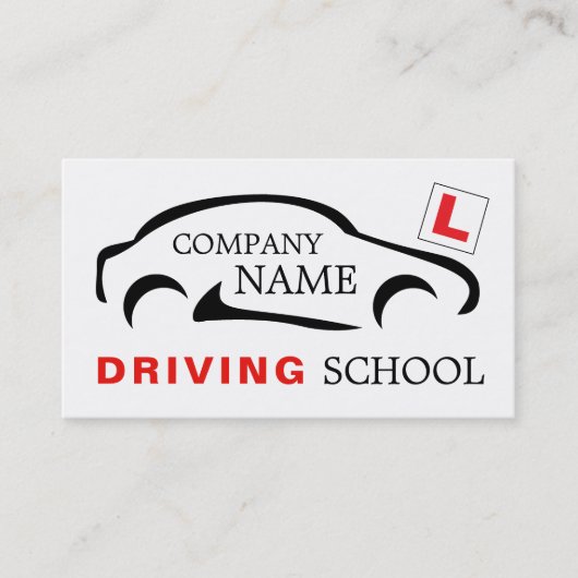 Auto Logo, rijschool/instructeursafspraak Visitekaartje (Voorkant)