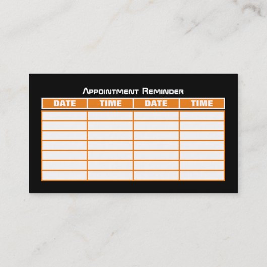 Auto Logo, rijschool/instructeursafspraak Visitekaartje (Achterkant)