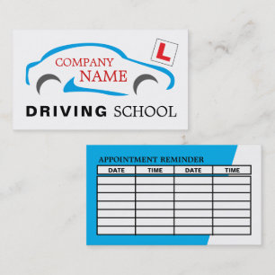 Auto Logo, rijschool/instructeursafspraak Visitekaartje
