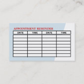 Auto Logo, rijschool/instructeursafspraak Visitekaartje (Achterkant)